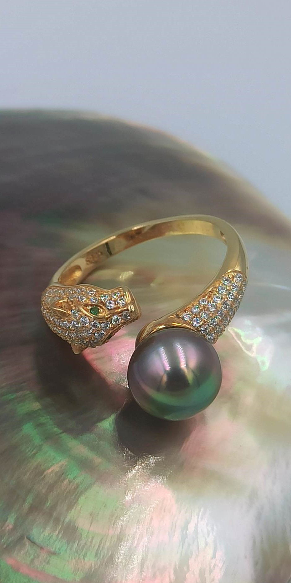 Bague jaguar doré 3